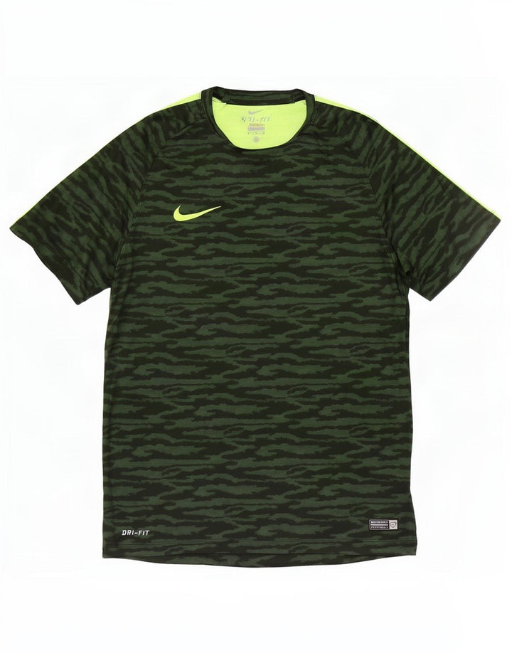 Camiseta Nike Dri Fit para hombre Top poliéster de camuflaje verde medio