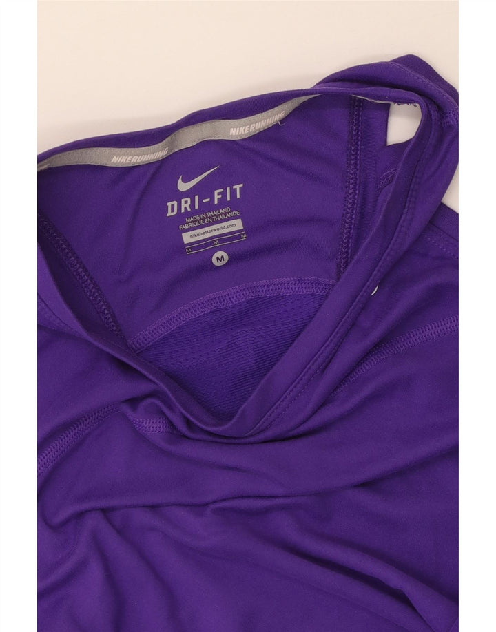 NIKE Mujer Dri Fit Chaleco Top UK 12 Mediano Púrpura