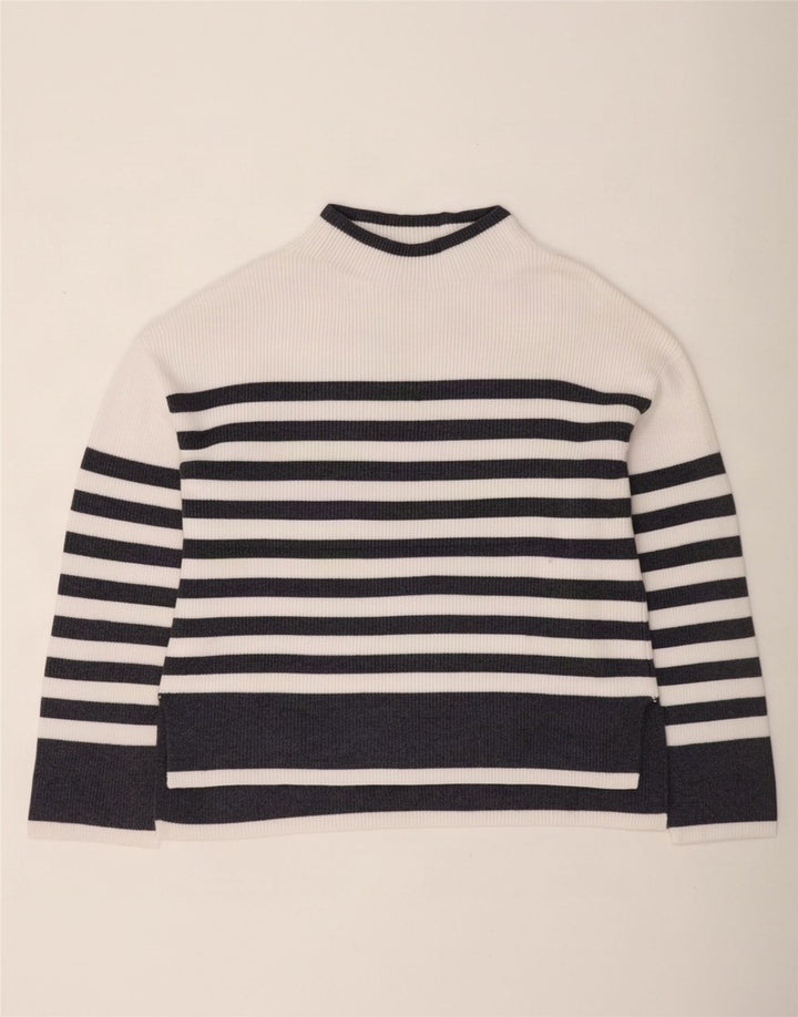 Marks & Spencer Jersey con cuello alto para mujer, talla 40, talla mediana, color blanco