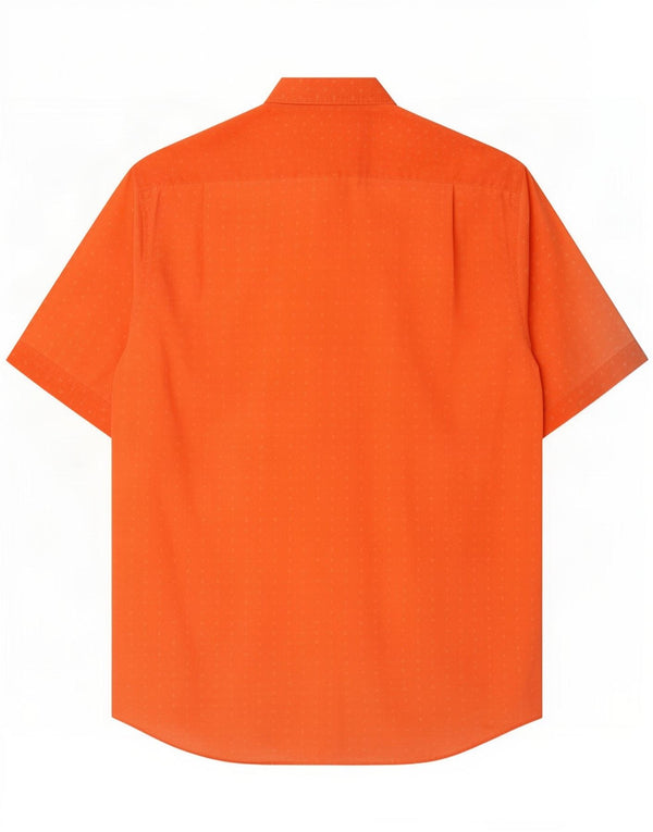Levi's Mens Short Sleeve Shirt Large Orange Spotted