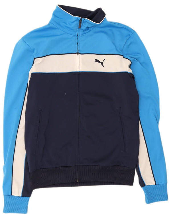 Puma Hombre Chándal Top Chaqueta Pequeña Azul Marino Colorblock Poliéster