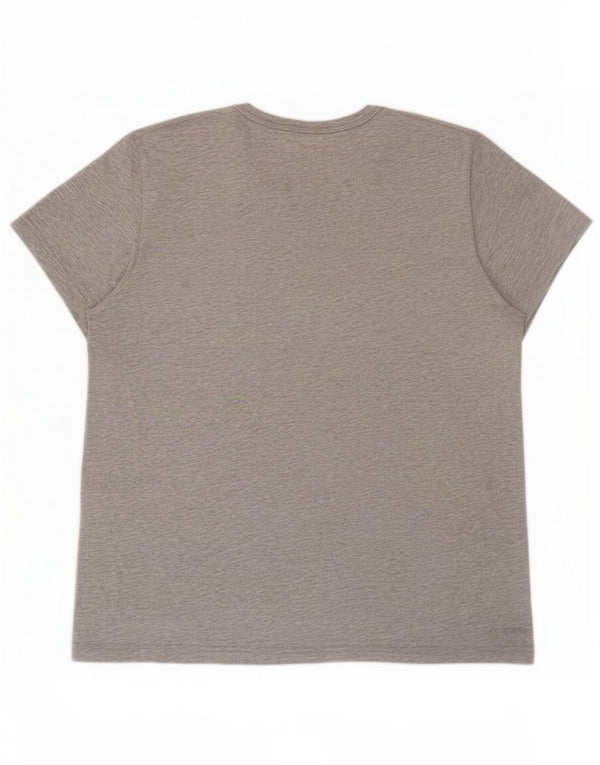 Adidas Mens Climalite Graphic Camiseta Top Grande Gris Moteado Algodón