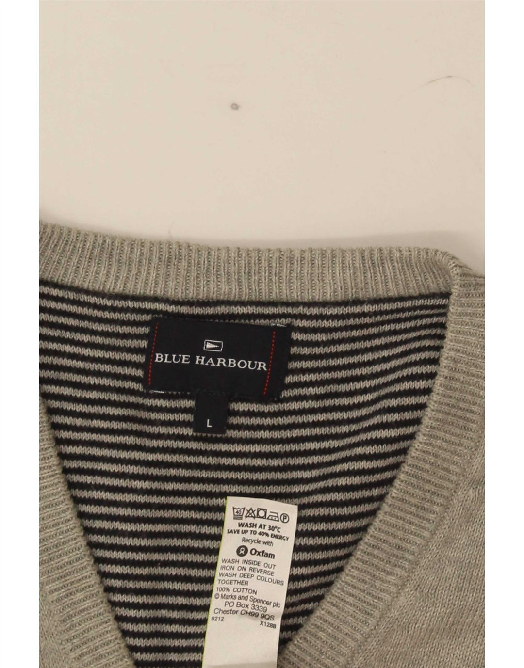 Marks & Spencer - Camiseta sin mangas para hombre, color azul, algodón gris grande