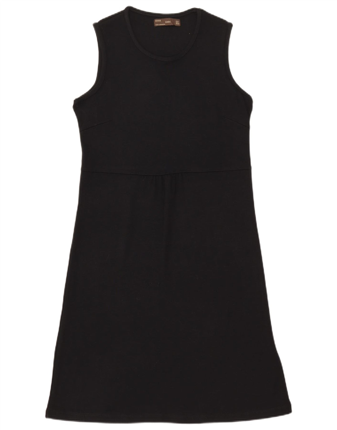 Zara Vestido básico sin mangas para mujer UK 44 Large Rayón negro