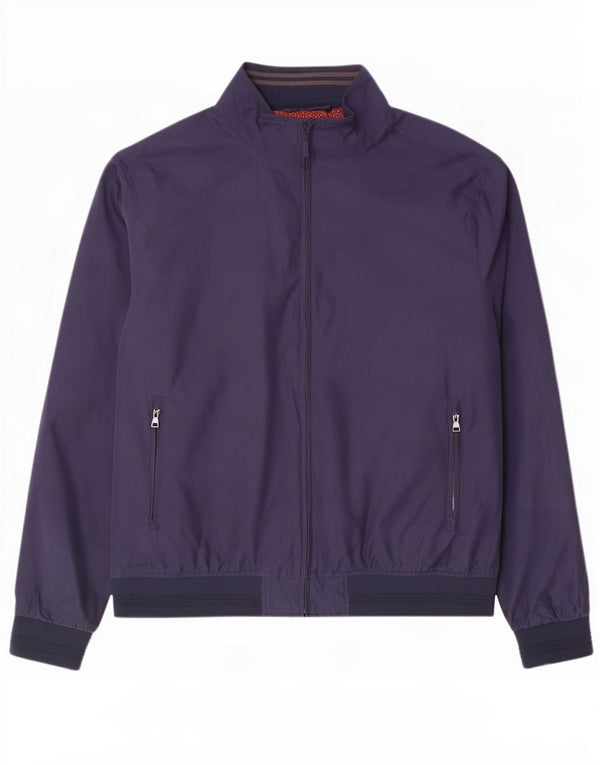 Marks & Spencer Chaqueta Bomber para Hombre UK 46 3XL Azul Marino Poliéster