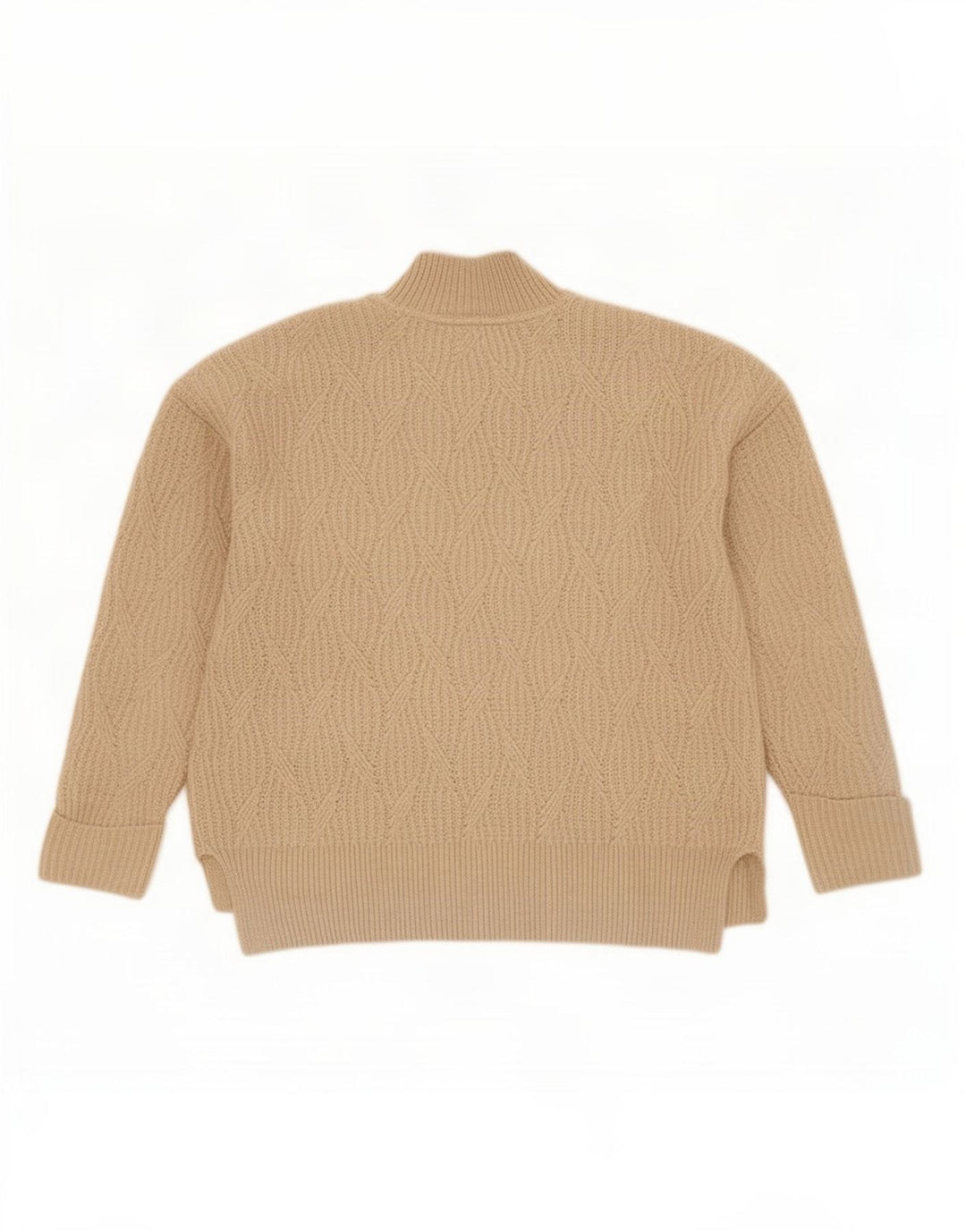 Fat Face - Jersey extragrande con cuello de tortuga para mujer, talla 40, color beige