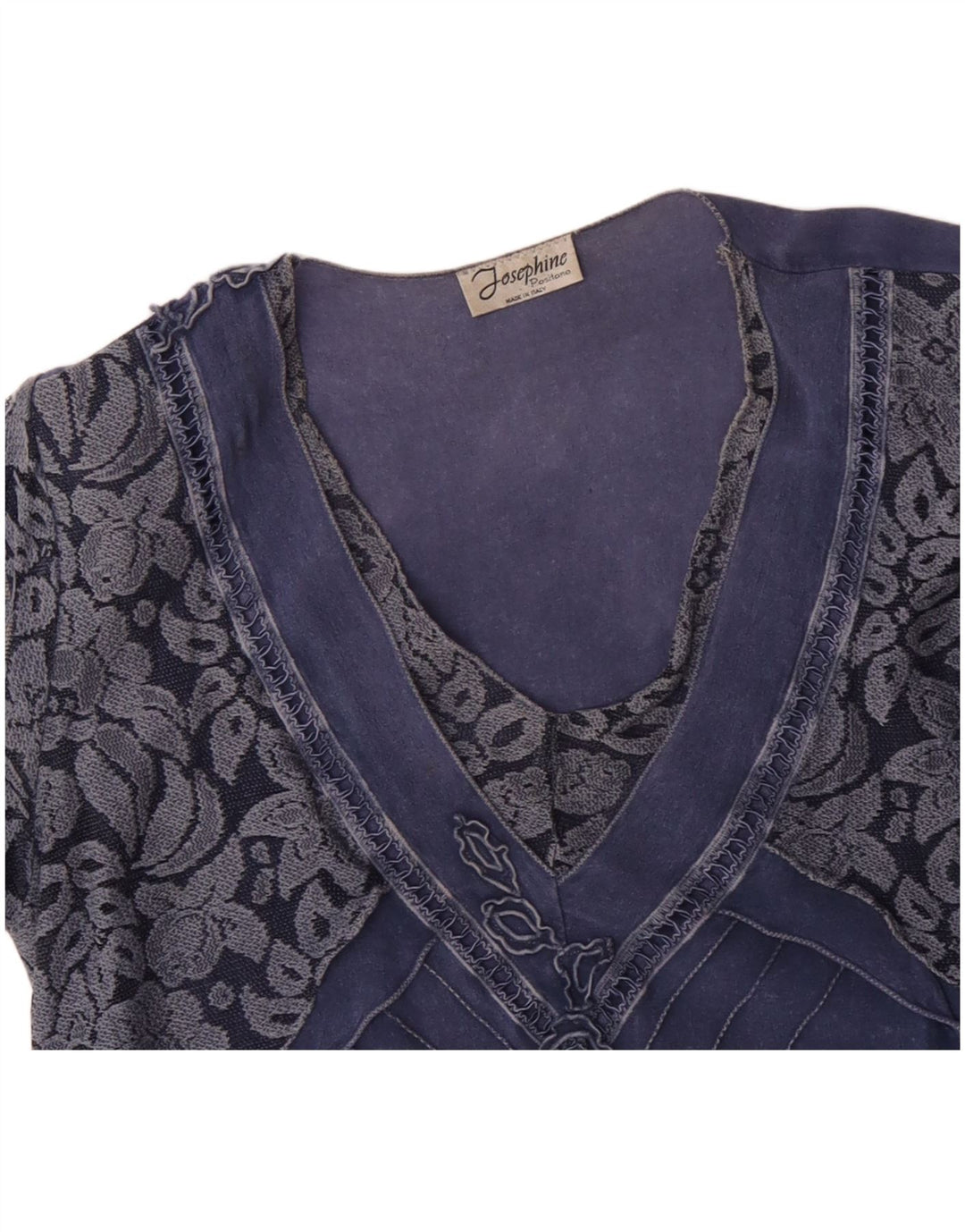 JOSEPHINE Blusa para Mujer Top UK 46 Grande Azul Floral