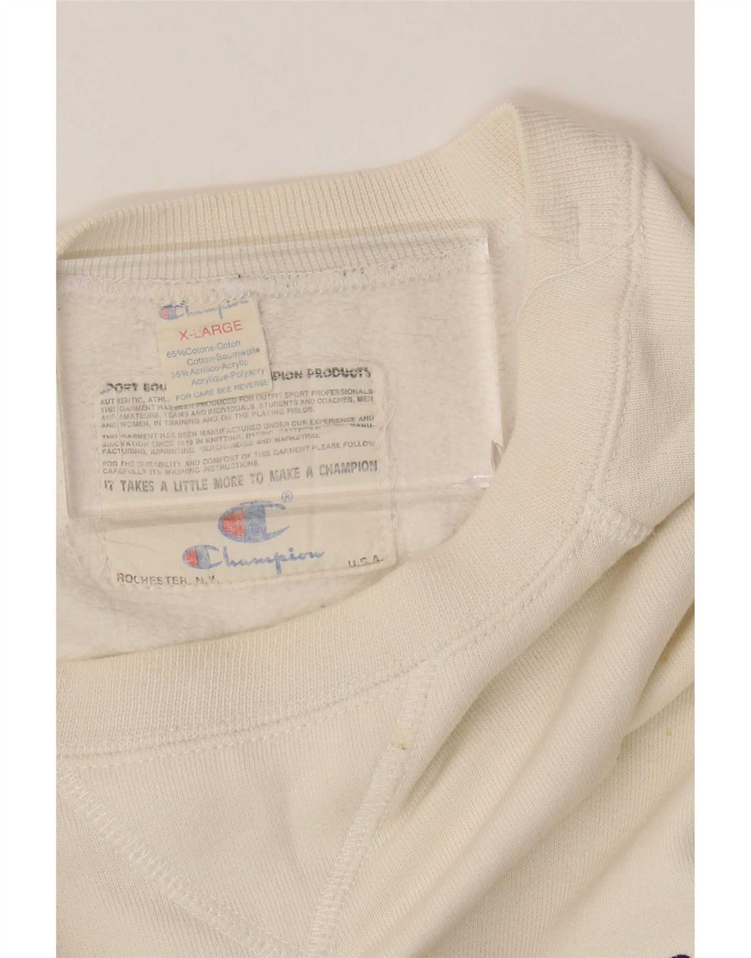 Champion Sudadera Gráfica para Hombre Jumper XL Algodón Blanco