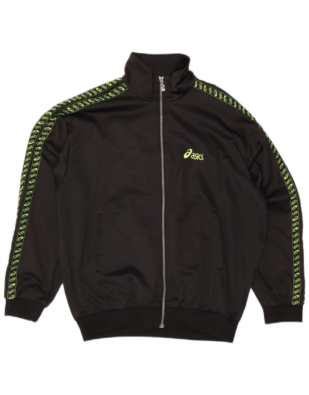 Asics Hombre Graphic Chándal Top Chaqueta XL Negro