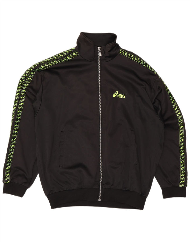 Asics Hombre Graphic Chándal Top Chaqueta XL Negro