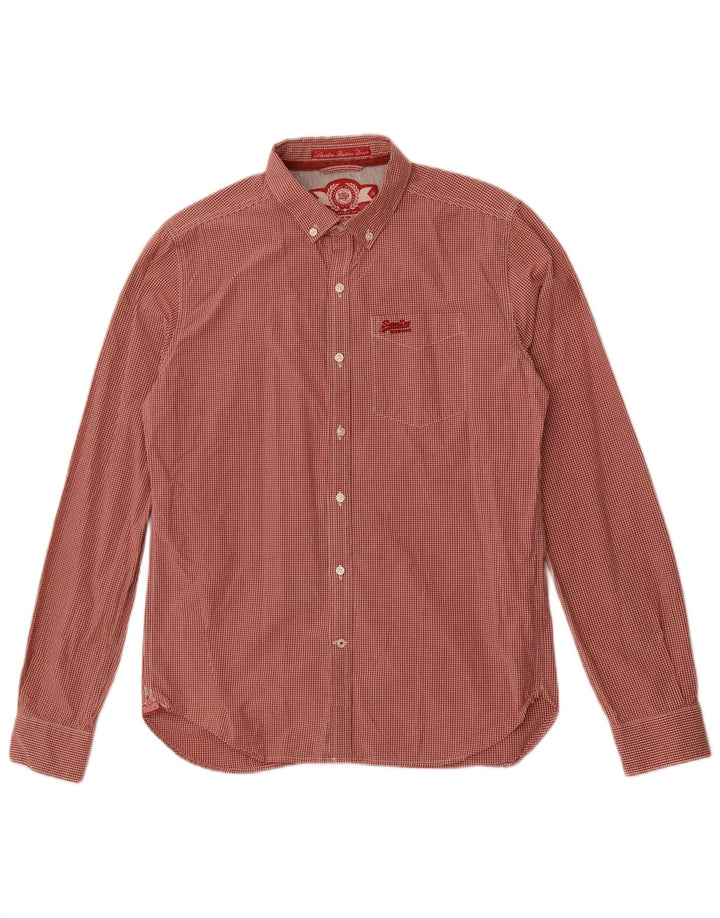 Superdry Camisa Grande De Algodón A Cuadros Rojo Para Hombre