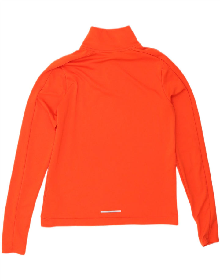 Nike Mujer Gráfico Jersey Chándal Top UK 10 Pequeño Naranja Poliéster
