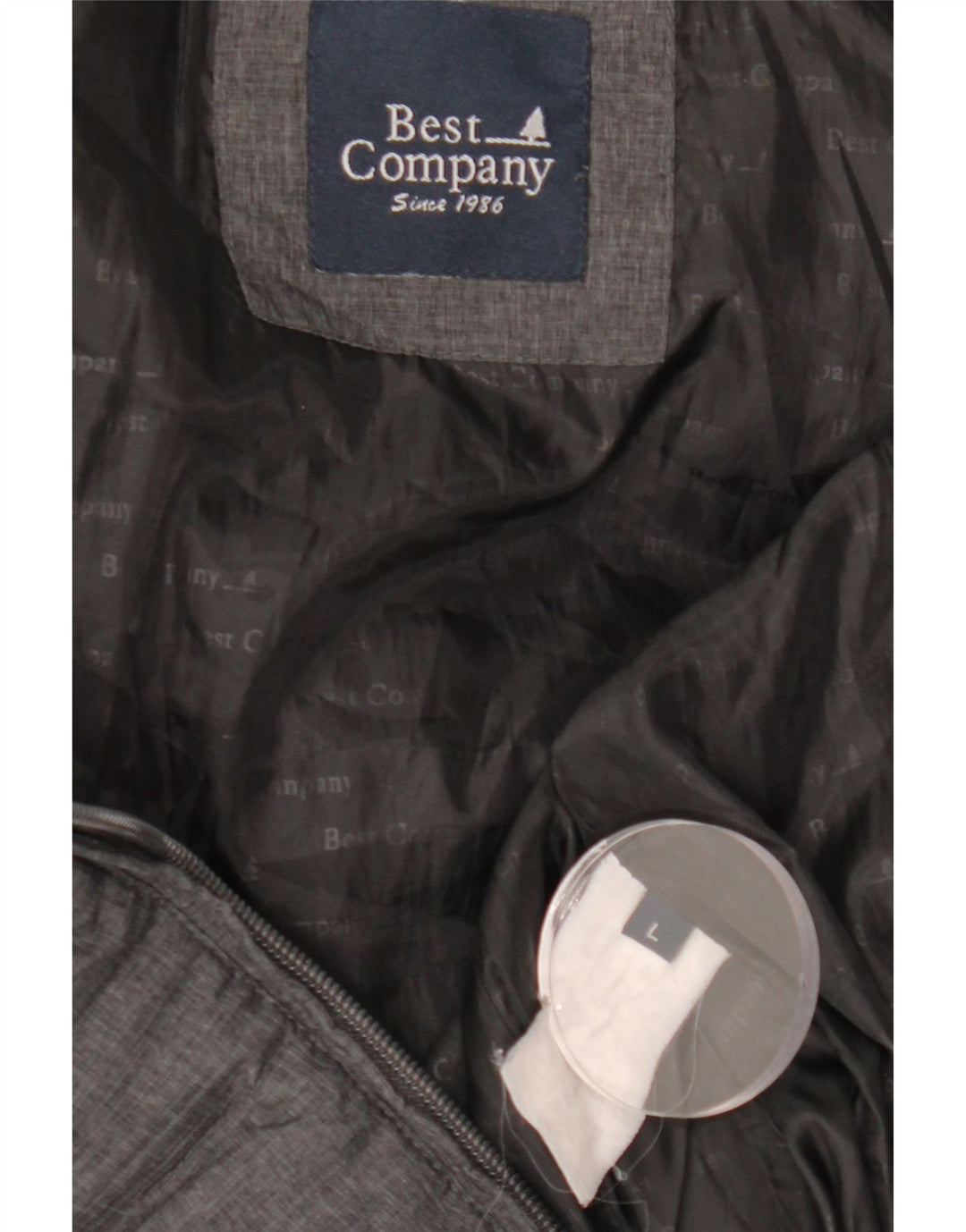 BEST COMPANY Chaqueta acolchada para mujer UK 44 Grande Gris