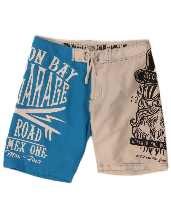 Bañador con estampado gráfico para hombre Scorpion Bay Poliéster color block azul medio