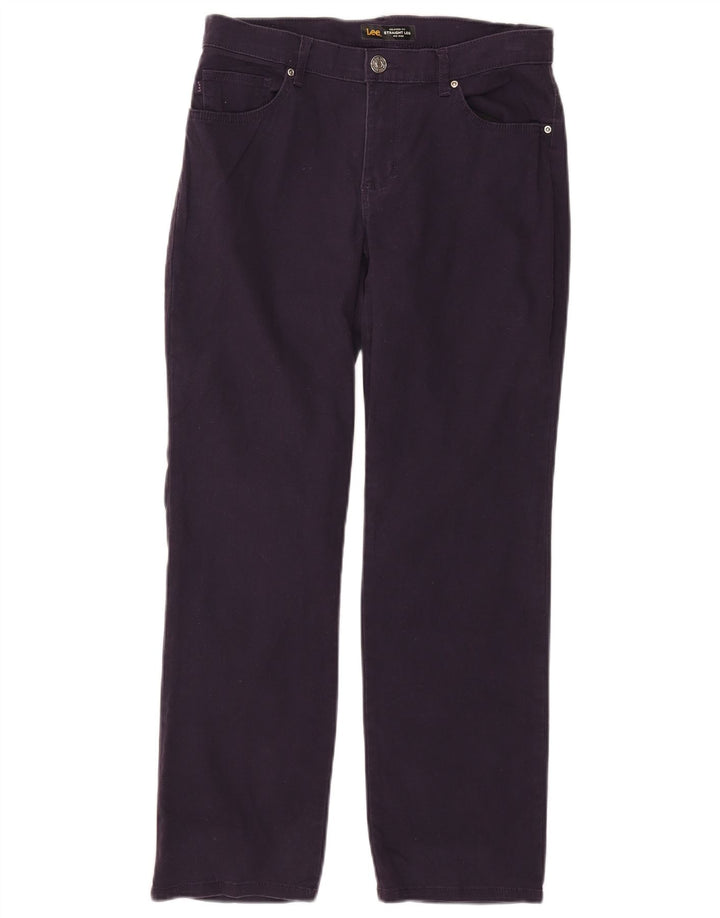 Lee Vaqueros Rectos De Talle Medio Y Ajuste Relajado Para Mujer W30 L28 Púrpura