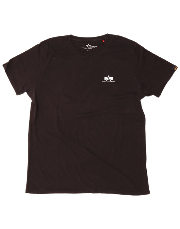 Alpha Industries Camiseta Hombre Top XL Algodón Negro