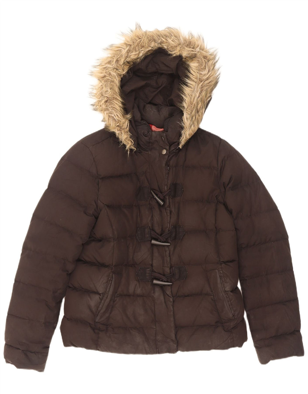 Chaqueta acolchada con capucha para mujer Gap UK 44 Poliéster negro mediano