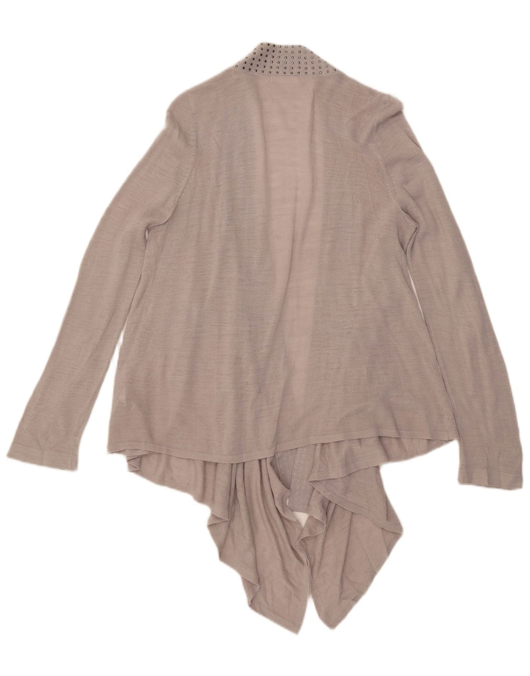 Marks & Spencer Cárdigan asimétrico para mujer UK 44 Acrílico gris medio