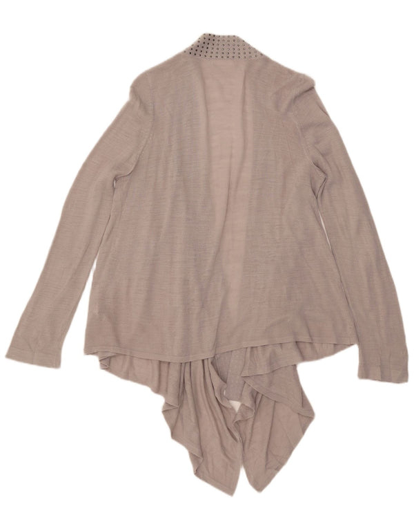 Marks & Spencer Cárdigan asimétrico para mujer UK 44 Acrílico gris medio
