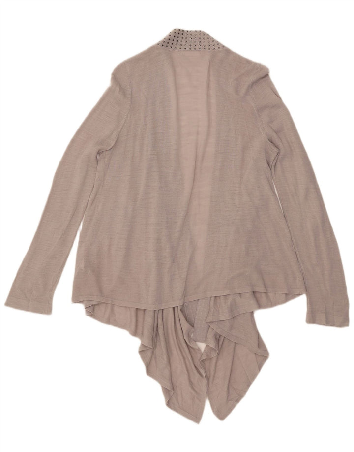 Marks & Spencer Cárdigan asimétrico para mujer UK 44 Acrílico gris medio