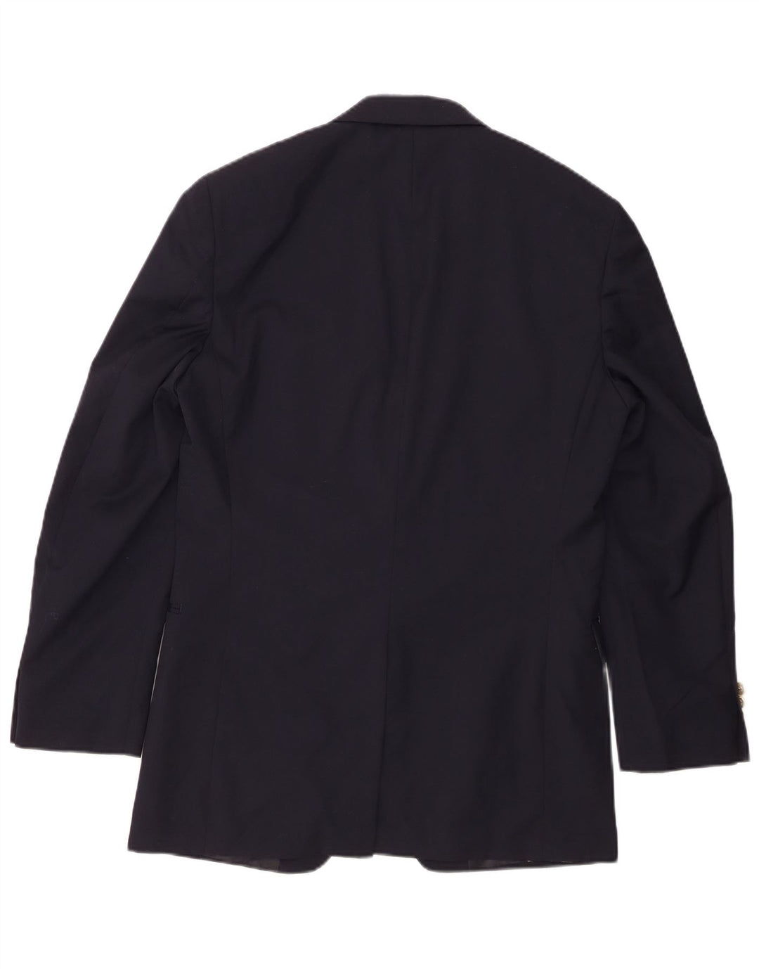 Chaps Chaqueta tipo blazer larga con 2 botones para hombre, talla 38, lana azul marino mediana