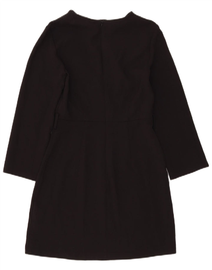 Zara Vestido tubo de manga larga para mujer UK 8 Small Poliéster negro