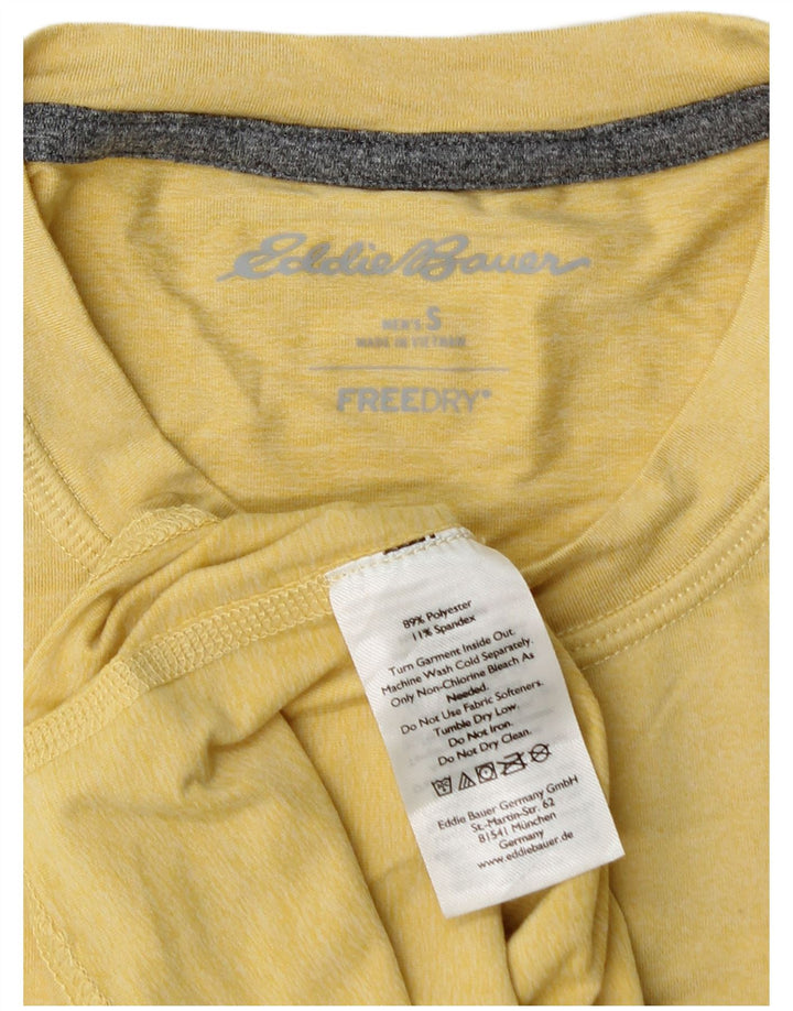 EDDIE BAUER Top Hombre Manga Larga Pequeño Poliéster Amarillo