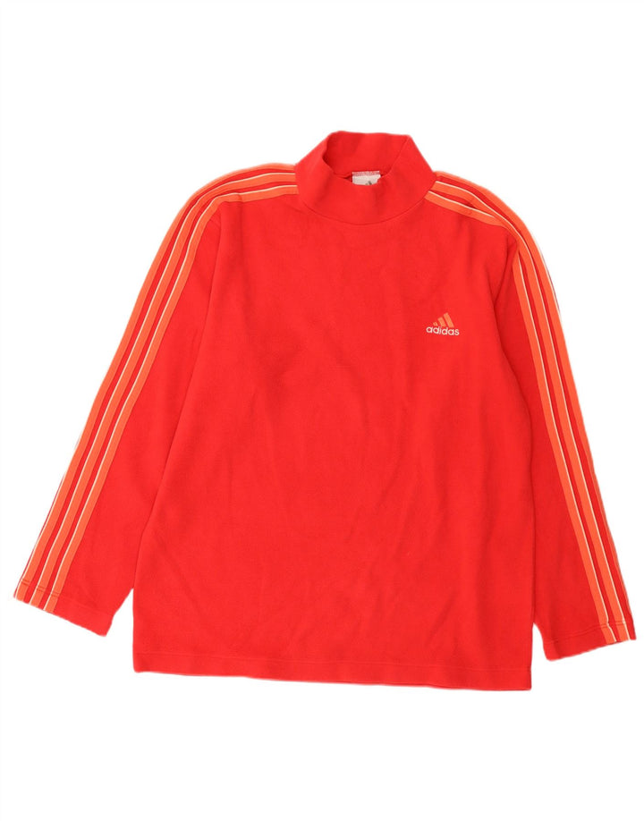 Adidas Jersey polar para hombre UK 38/40 Medio rojo Poliéster