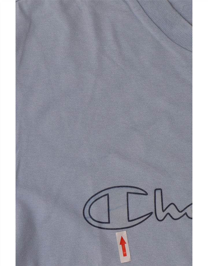 Champion Camiseta Gráfica Para Hombre Top Grande De Algodón Azul