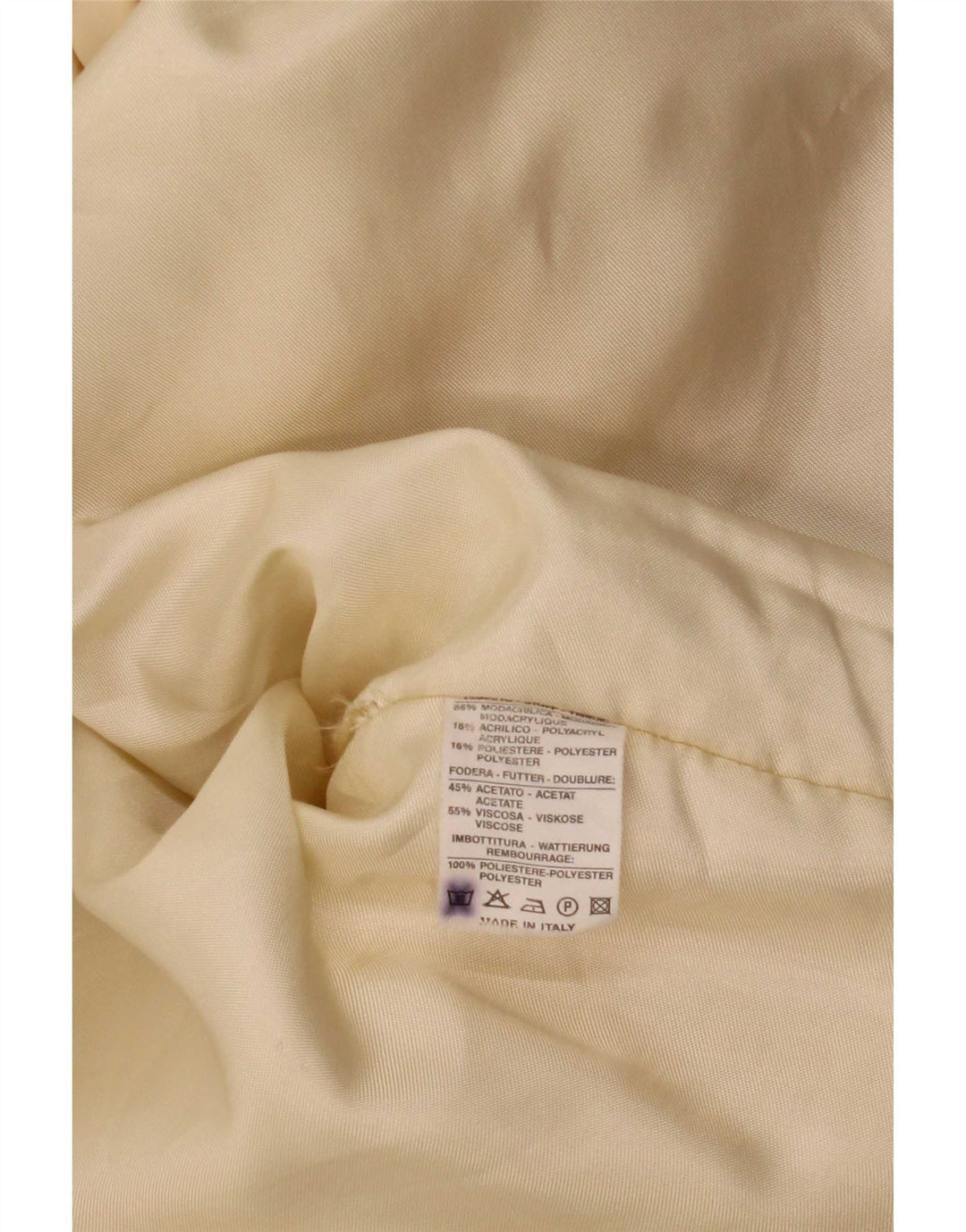 Vintage mujer oversize abrigo de piel sintética EU 40 Medio Beige Modacryl