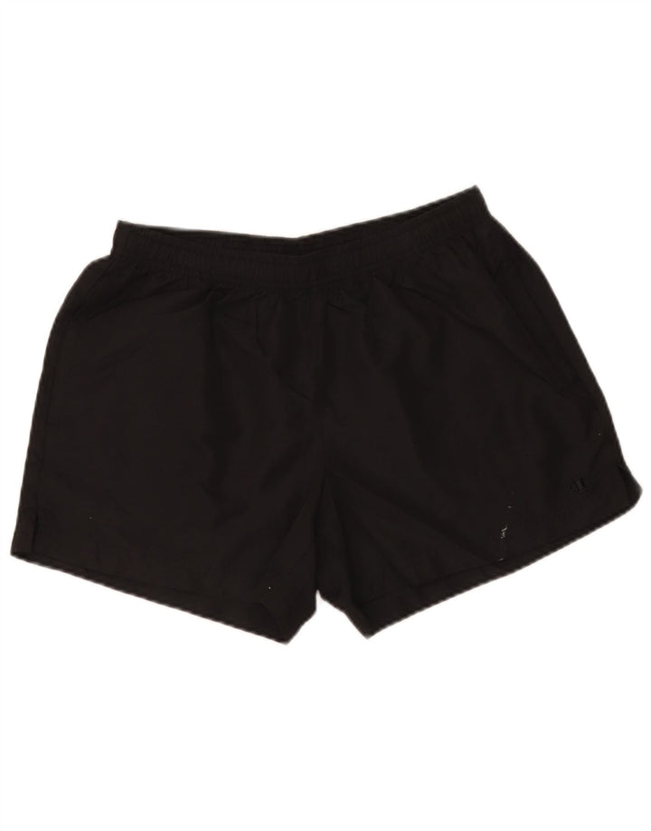 Champion Pantalones cortos deportivos para mujer UK 44 Grande Poliéster negro