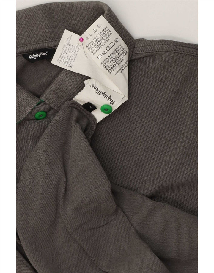 Refrigue Polo Hombre Algodón Gris Medio