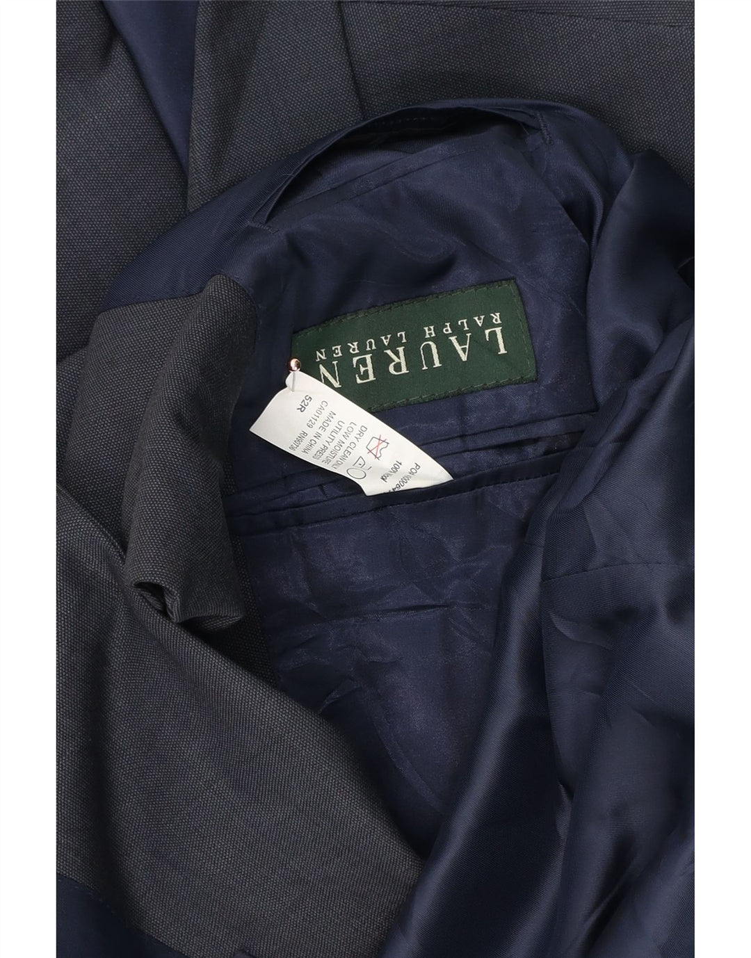 Ralph Lauren Chaqueta Blazer de 2 Botones para Hombre IT 52 XL Lana Azul Marino