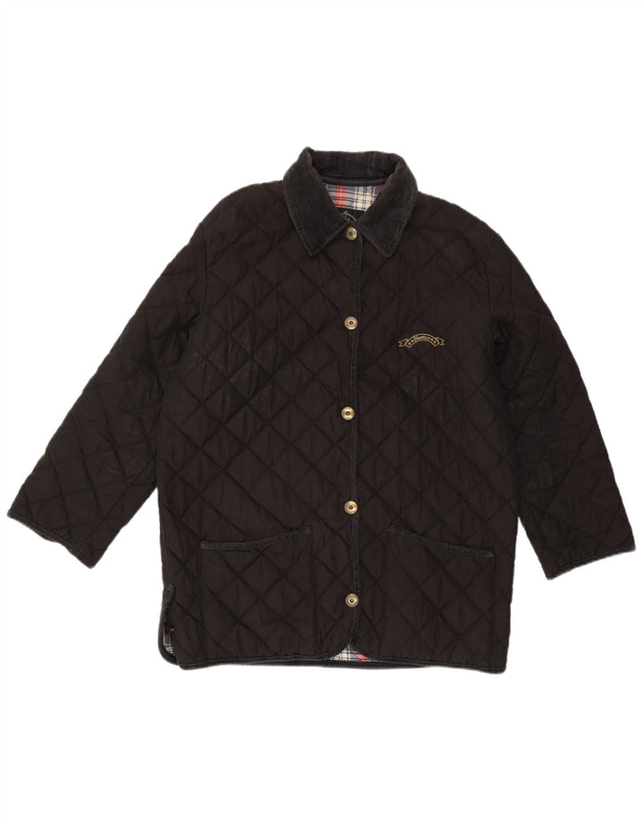 Chaqueta acolchada vintage para mujer IT 48 XL Algodón negro