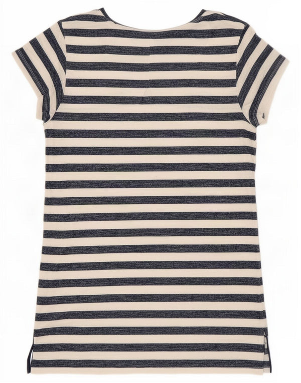 Camiseta para mujer Fat Face Top UK 10 Small Azul marino Rayas Viscosa