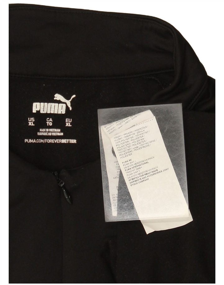 PUMA Top de chándal con cremallera y cuello para mujer UK 18 XL Black Stripes