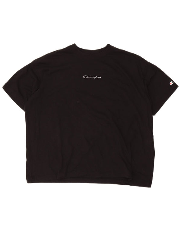 Champion Camiseta con gráfico extragrande para mujer UK 10 Small Black Cotton