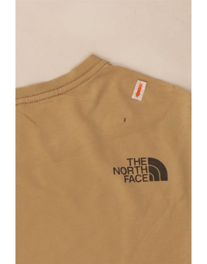 The North Face Hombre Camiseta Gráfica Top Algodón Beige Medio