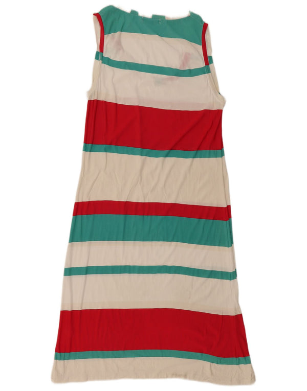 Byblos Vestido básico sin mangas para mujer UK 40 Pequeño multicolor a rayas