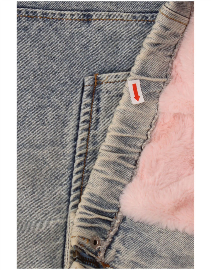 NUEVA COLECCIÓN Chaqueta vaquera extragrande de manga 3/4 para mujer UK 40 Small Blue