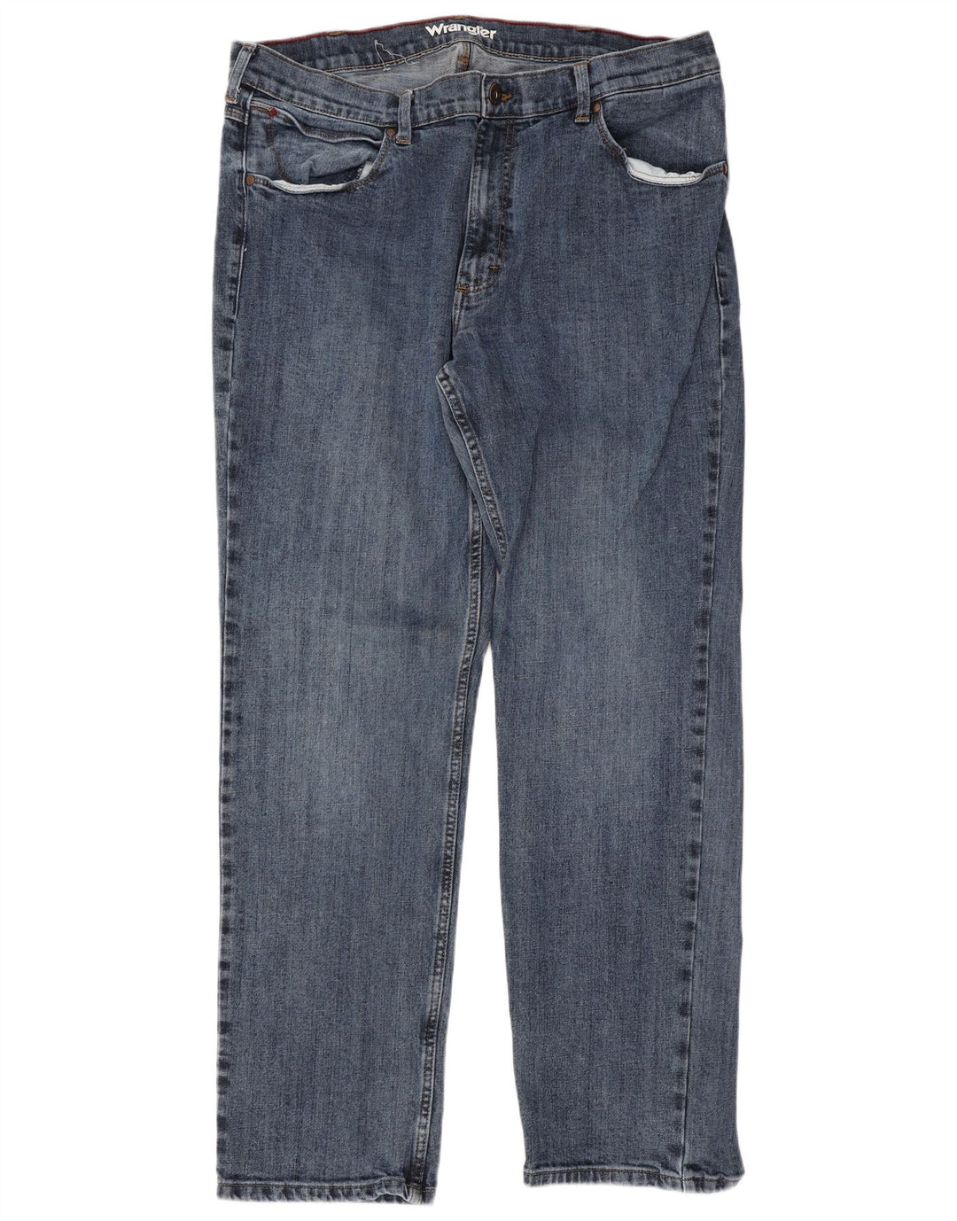 Wrangler Vaqueros Rectos Regulares Para Hombre W38 L32 Algodón Azul