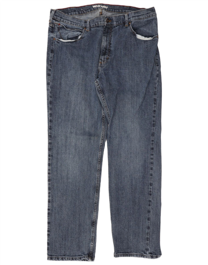 Wrangler Vaqueros Rectos Regulares Para Hombre W38 L32 Algodón Azul