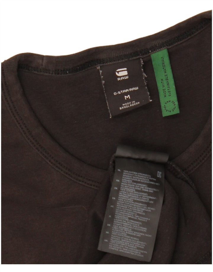 G-Star Hombre Camiseta Top Medium Negro Algodón