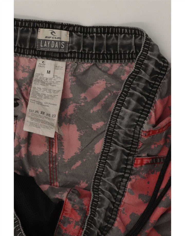 Rip Curl - Bañador para hombre con estampado abstracto, color rojo medio, poliéster