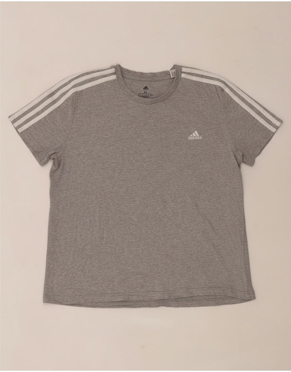 Camiseta Mujer Adidas Top UK 20/22 XL Algodón Moteado Gris
