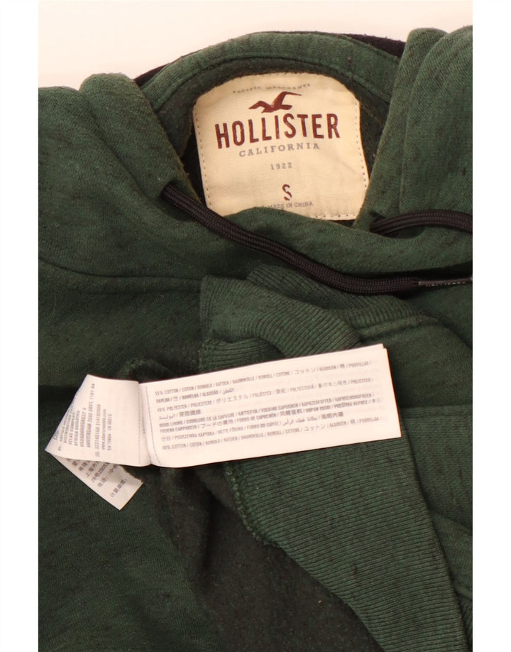 HOLLISTER Jersey con capucha para hombre de algodón moteado verde pequeño