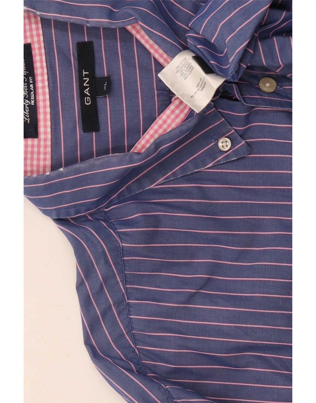 Camisa Gant Regular Fit XL De Algodón Con Rayas Azules