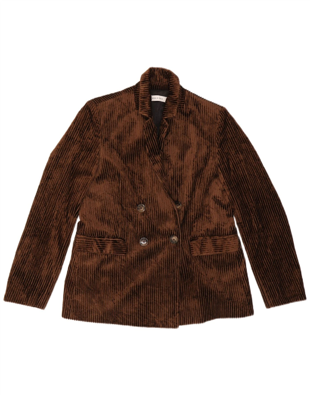 EMMA & GAIA Traje de pana de 2 piezas para mujer IT 44 Mediano W28 L28 Marrón