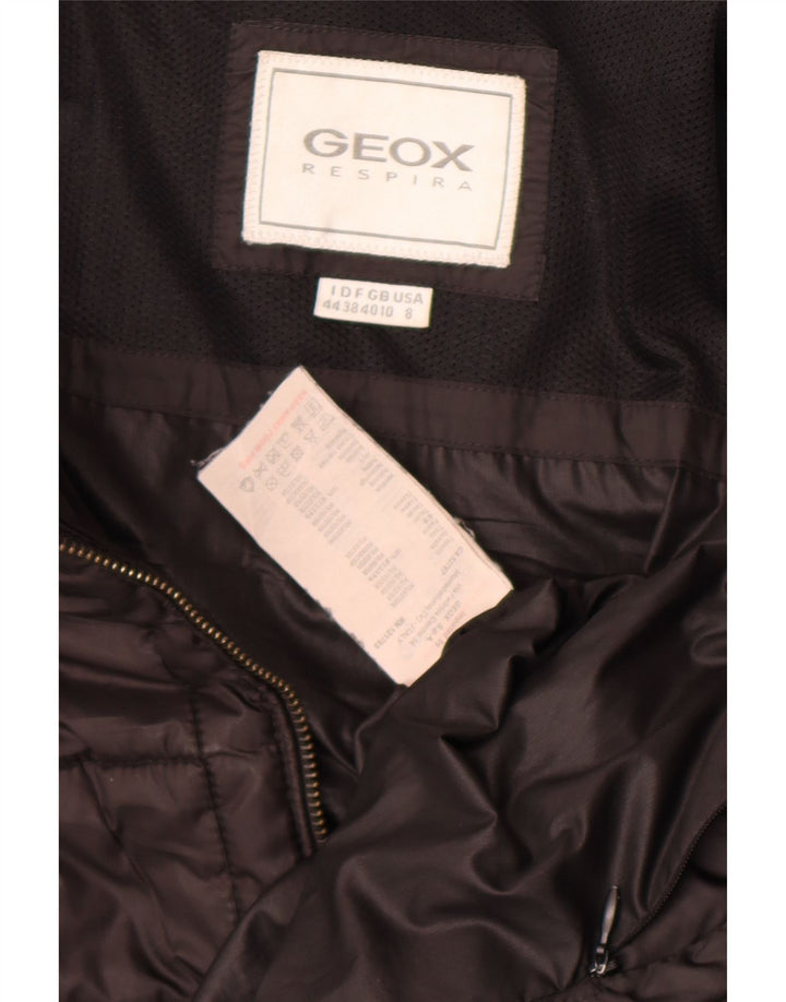 Geox Respira Chaqueta acolchada extragrande para mujer UK 10 Small Poliéster negro