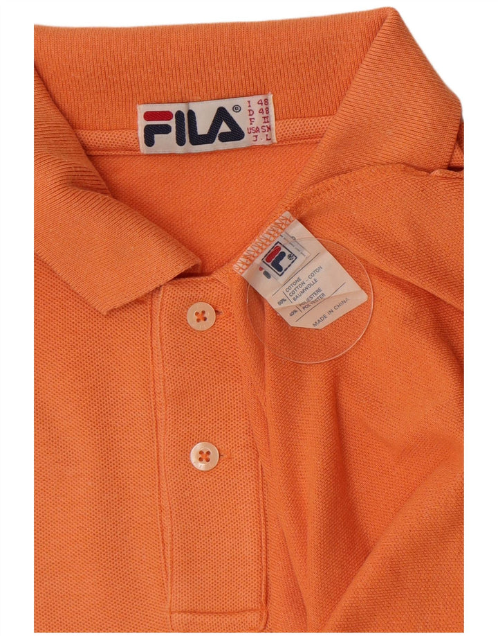 Polo Fila Hombre IT 48 Algodón Naranja Medio